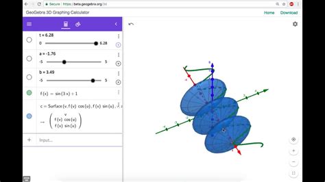 Using GeoGebra to Visualize Solids of Revolution for Calculus - YouTube