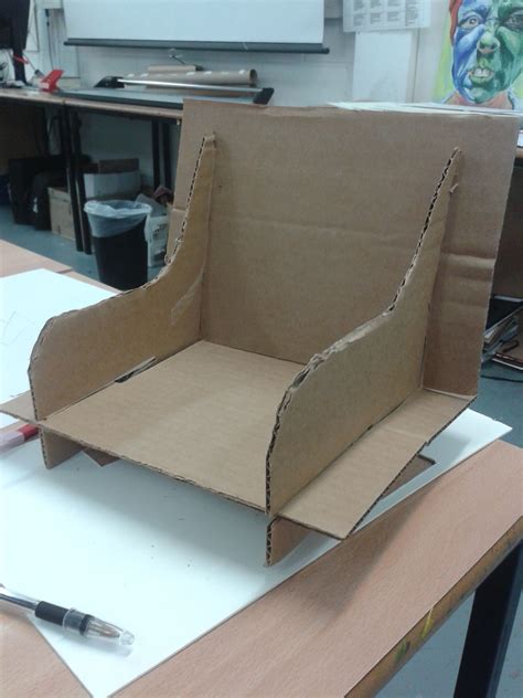 Cardboard Chair That I Made Simple Design Slot Together Cardboard Chair