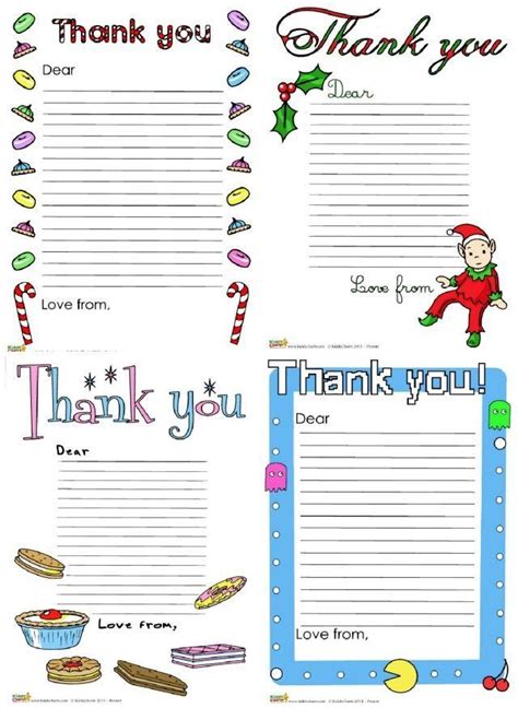 Free Thank You Letters Letter Template For Kids Thank You Cards From