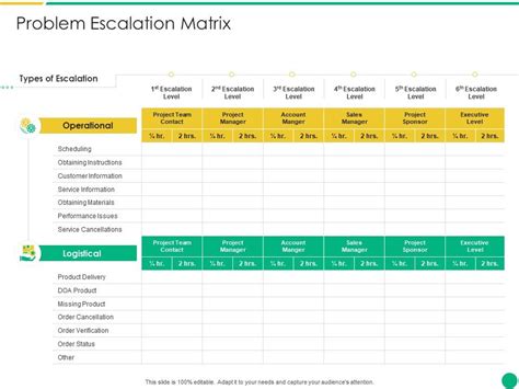Problem Escalation Matrix How To Escalate Project Risks Ppt Layouts