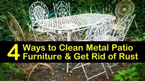 Whether you have a wood vinyl or composite deck or a concrete or natural stone patio here's how to spiff it up: 4 Ways to Clean Metal Patio Furniture & Get Rid of Rust