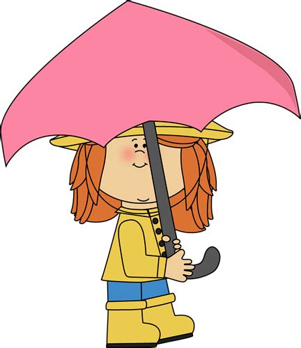 Girl Walking With Umbrella Clip Art Girl Walking With