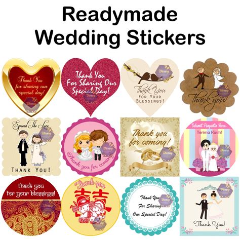 Readymade Stickers Wedding Dicesry T And Favor