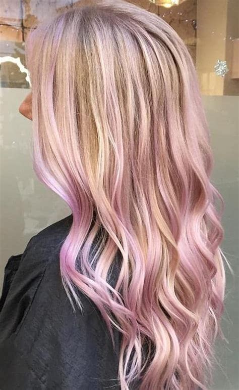 Gorgeous Pink Highlights On Blonde Hair For Women Pink Blonde Hair
