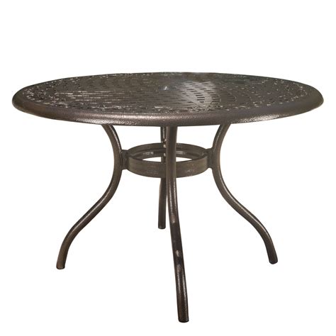 Glitzhome 29 H Round Outdoor Patio Dining Table Cast Aluminum Side