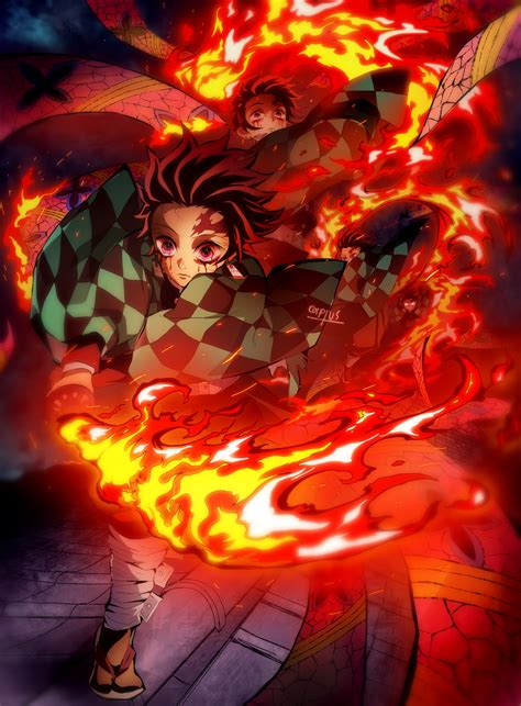 'tanjiro slayer' poster print by magnamanga printed on metal easy magnet mounting worldwide shipping. Tanjiro danza de fuego - Kimetsu no Yaiba 82 by EDIPTUS on DeviantArt in 2020 | Anime demon ...