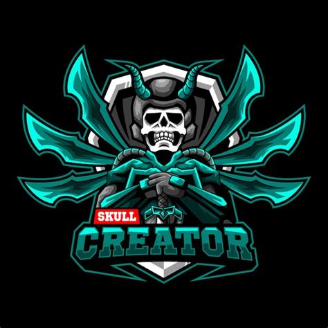 Premium Vector Skull Mascot Character Esport Logo Team