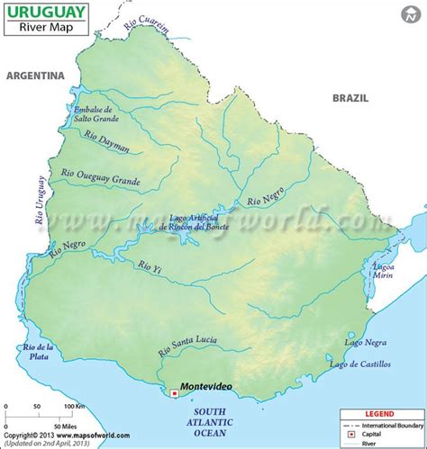 B2 from mapcarta, the open map. Uruguay River Map