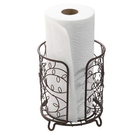 Paper Towel Holder Metal Stand Tabletop Stylish Sturdy