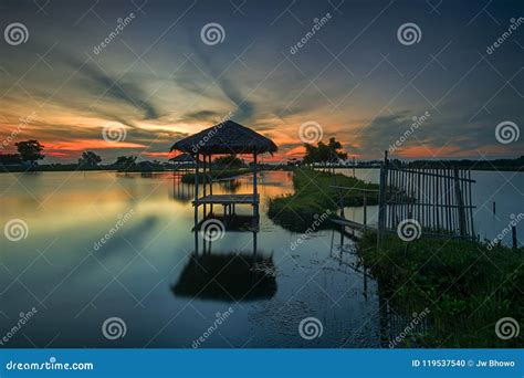 Sunset Sunrise Tanjung Burung Tangerang Bamboo Bridge Tree