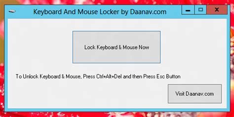 Lock Keyboard And Mouse On Windows With Free Utility