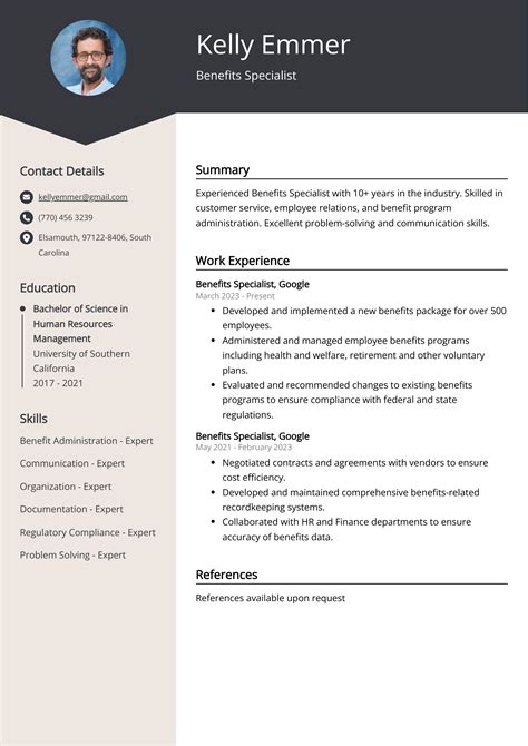 Benefits Specialist CV Example for 2023 (Skills & Templates)