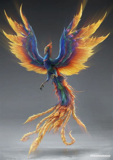 Artstation Phoenix Concept Design Wei Guan Mythical Creatures Art