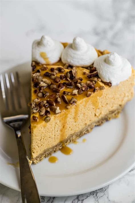 And yes, it really does take only 10 minutes to prepare the filling for this pie. No Bake Pumpkin Cheesecake Recipe | Amy in the Kitchen
