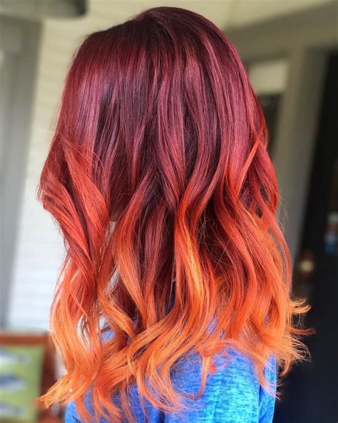 20 Radical Styling Ideas For Your Red Ombre Hair Orange Ombre Hair