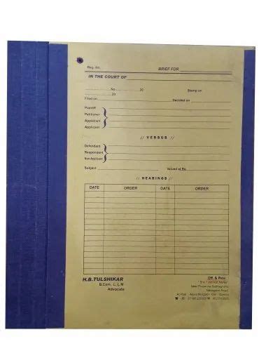Cardboard Advocate File Folder Yellow And Blue At Rs 12 In Nagpur Id