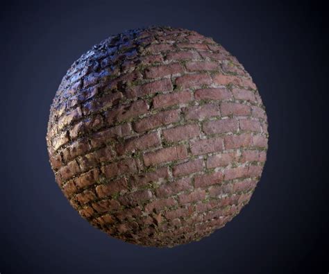 Artstation Brick Red Wall Vines Seamless Pbr Texture Game Assets