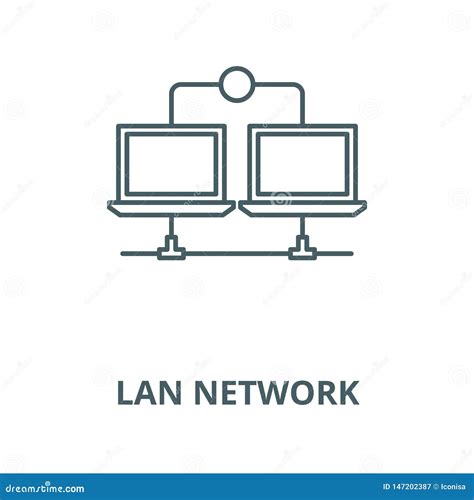 Lan Network Vector Line Icon Linear Concept Outline Sign Symbol