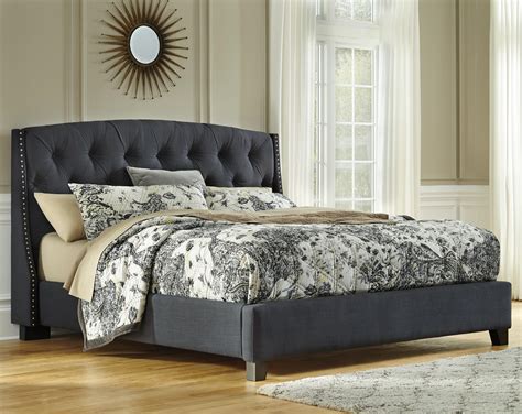 Signature Design By Ashley Kasidon King Upholstered Bed In Dark Gray