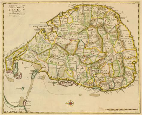 Antique Map Of Ceylon By Valentyn Sanderus Antique Maps Antique Map