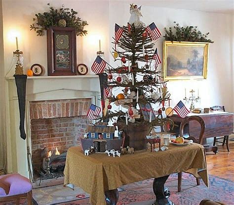 The Parlor Room Decorated For The Christmas Season As It Would Be In