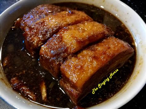 Slow Cooker Chinese Braised Pork Belly In Shaoxing Rice Wine
