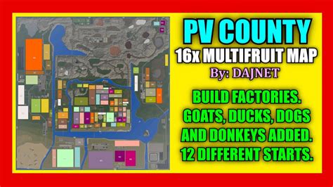 Pv County 16x Multifruit And Factory Map Map Review Farming Simulator
