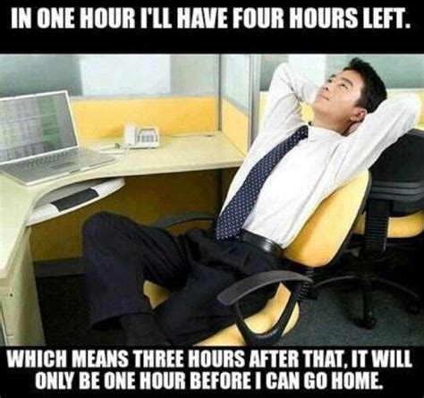 Optimistic Countdown For The End Of The Workday Work Humor Funny Humor