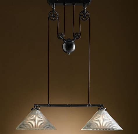 The Industrial Pulley Double Pendant