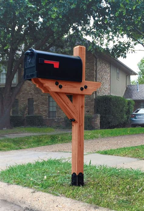 Dress Your Mailbox Up In Style With This Wood Mailbox Post
