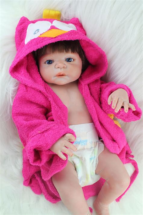 Buy 55cm Full Silicone Body Reborn Baby Girl Doll Toys