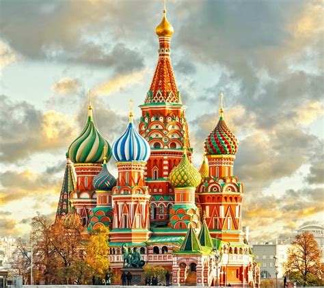 Colorful St Basils Cathedral From Moscow