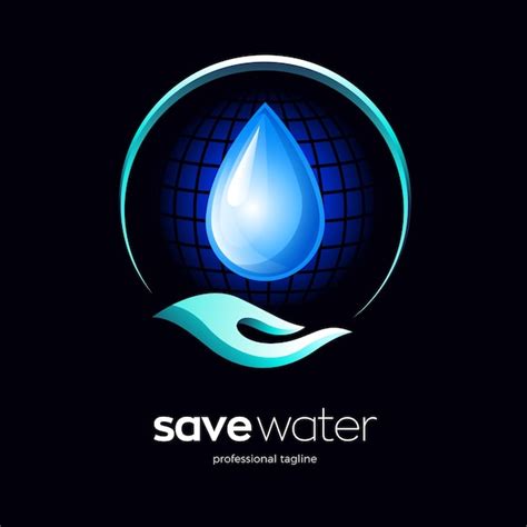 Premium Vector Save Water Logo