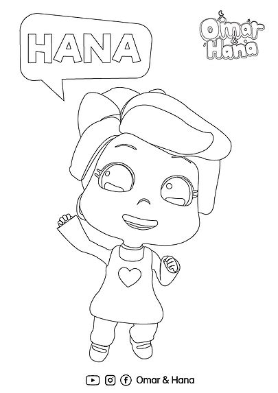 Omar Dan Hana Colouring Pages Malaukuit