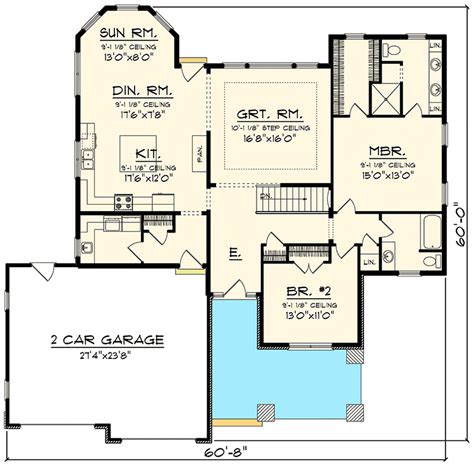 2 Bedroom Craftsman Ranch 89910ah Architectural Designs House Plans