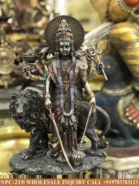 Statue Of Durga Maa Brass Idol Durga With Lion Small Brass Durga