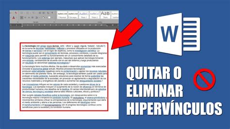 Cómo Quitar O Eliminar Todos Los Hipervínculos De Un Documento De Word