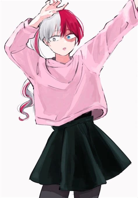 Todoroki Shoto Fem Chica Anime Kawaii Personajes De Anime Chica