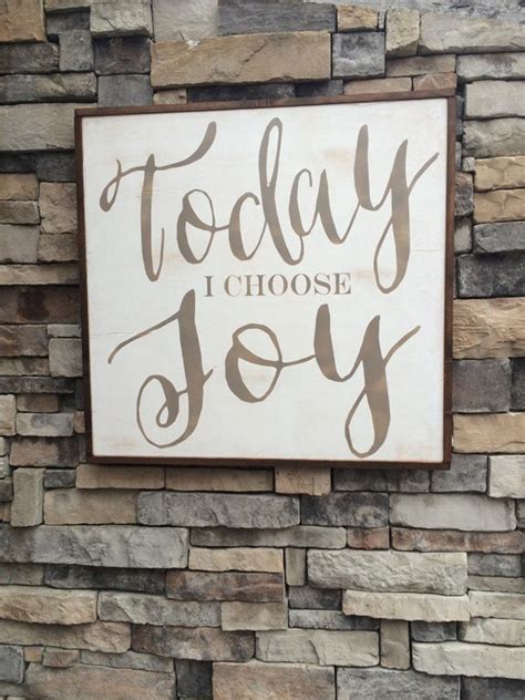 Today I Choose Joy Framed Wood Sign By Saltedwordscompany On Etsy