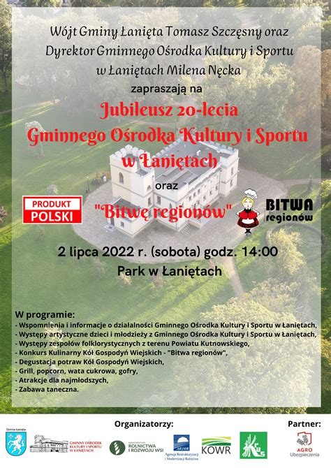 Jubileusz 20 lecia Gminnego Ośrodka Kultury i Sportu w Łaniętach i