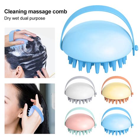 Silicone Scalp Shower Washing Hair Massage Massager Body Brush Comb Soft A4712 Ebay