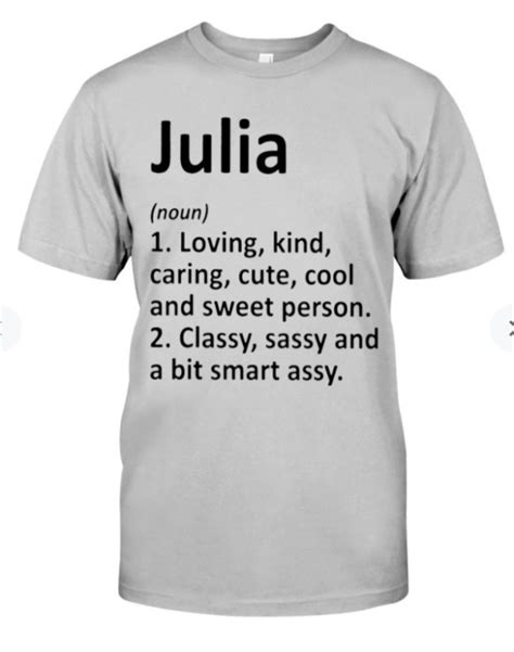 Julia Definition Personalized Name Tee Shirt Teezill