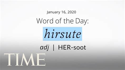 Word Of The Day Hirsute Merriam Webster Word Of The Day Time Youtube