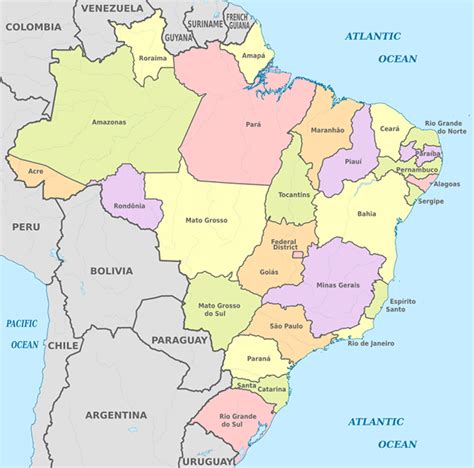 Mapa Do Brasil Regiões Estados E Capitais Em 2020 Mapa Brasil