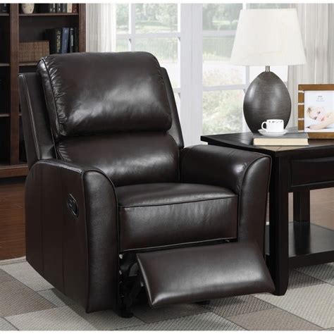 Lounge comfortably in one in all these recliners or rocker chairs. Shop Piper Brown Italian Leather Rocker Recliner Chair ...