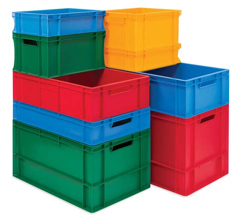 Coloured Euro Stacking Containers 10l Packs 300w X 400d X 120h Euro