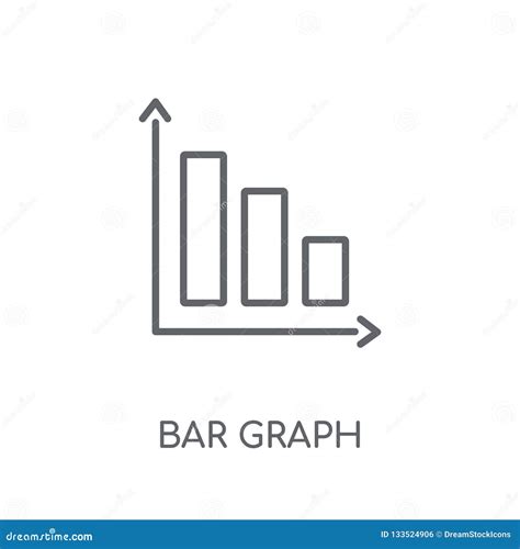 Bar Graph Linear Icon Modern Outline Bar Graph Logo Concept On Stock