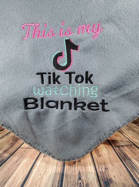 Tik Tok Watching Blanket 8x8 Only A Z Blanks And Designs