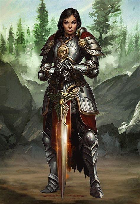 f Paladin Plate Sword forest hills farmland | Fantasy female warrior, Fantasy armor, Fantasy ...