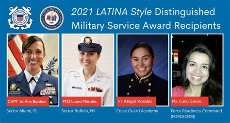Coast Guard Announces 2021 Latina Style Distinguished Military Service